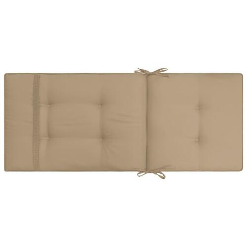 Hynder til havestol 4 stk. 120x50x5 cm beige