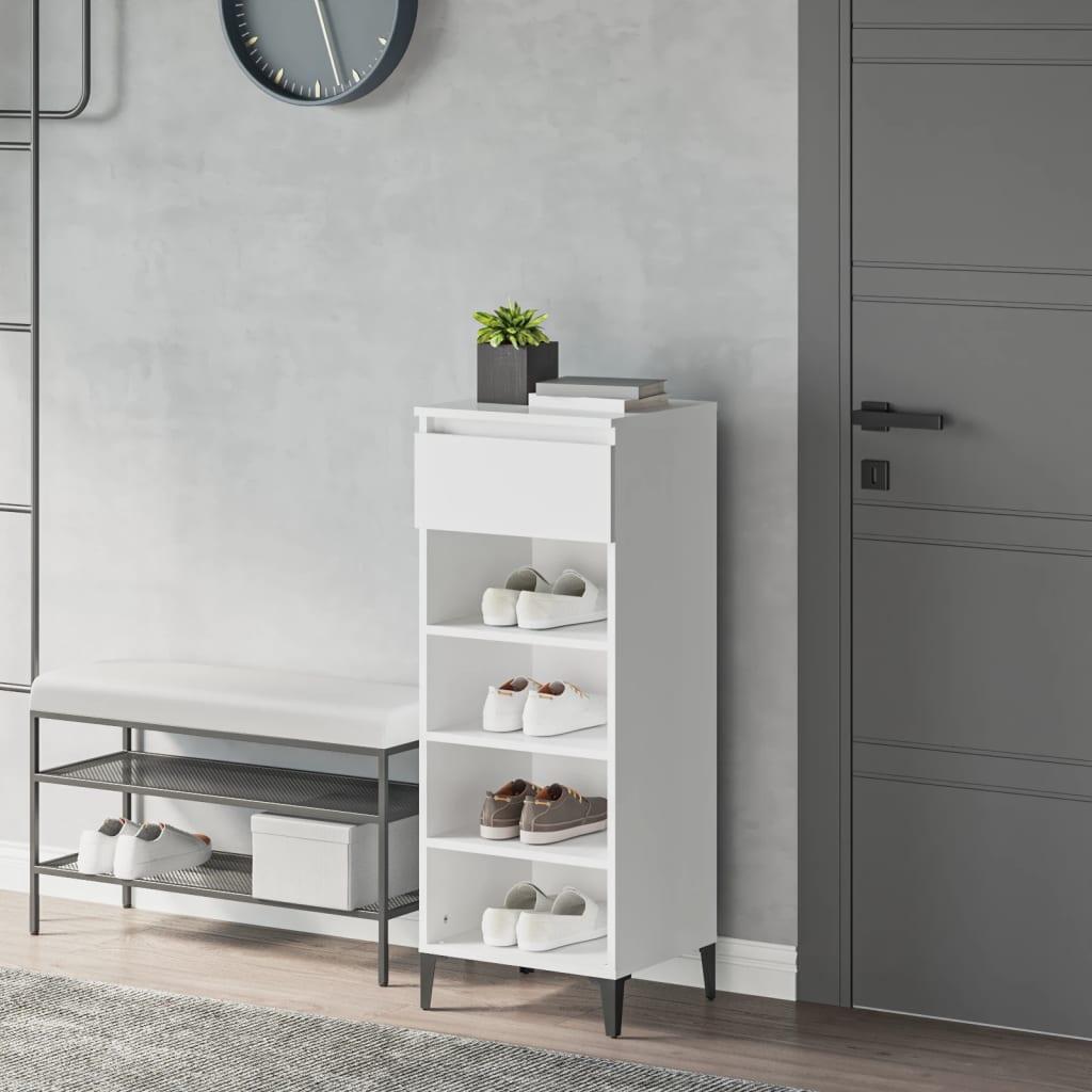 Skoreol 40x36x105 cm konstrueret træ hvid