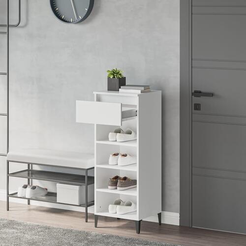 Skoreol 40x36x105 cm konstrueret træ hvid