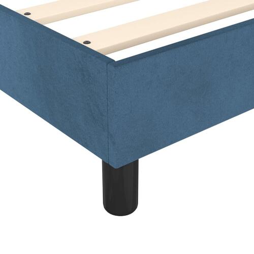 Kontinentalseng med madras 100x200 cm fløjl mørkeblå
