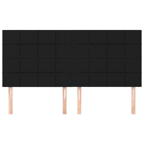 Sengegavle 4 stk. 80x5x78/88 cm stof sort