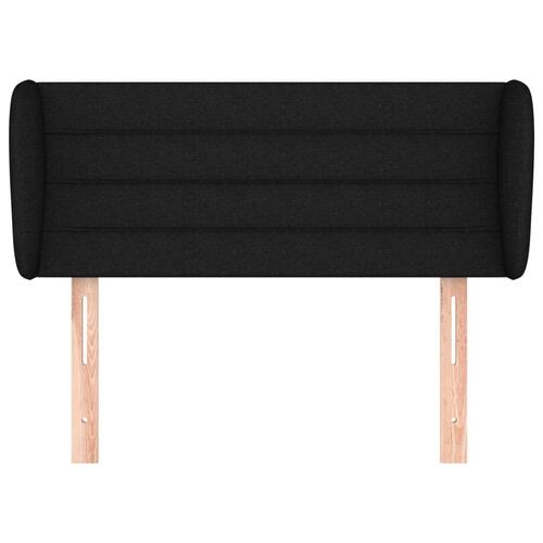 Sengegavl med kanter 83x23x78/88 cm stof sort