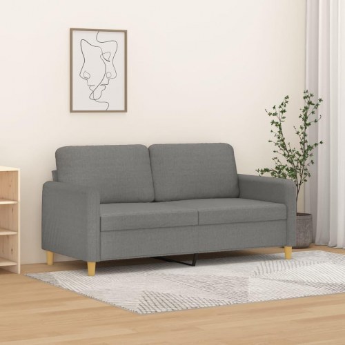 2-personers sofa 140 cm stof mørkegrå