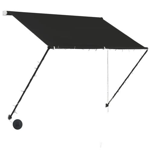 Foldemarkise med LED 200x150 cm antracitgrå