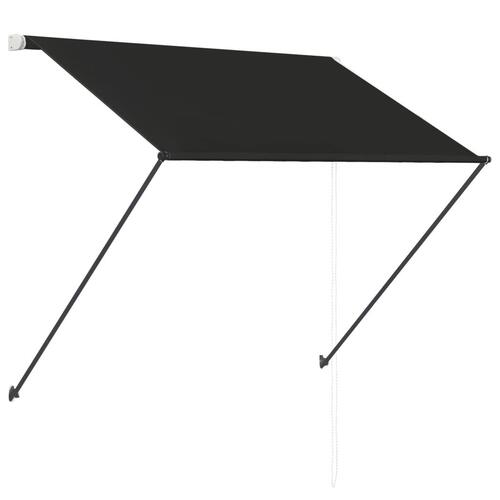 Foldemarkise med LED 200x150 cm antracitgrå