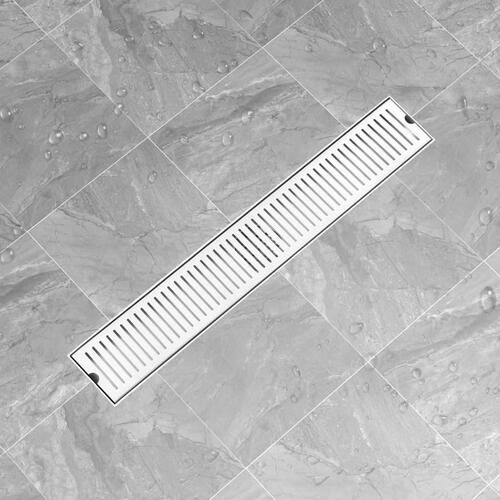 Gulvafløb 83x14 cm rustfrit stål