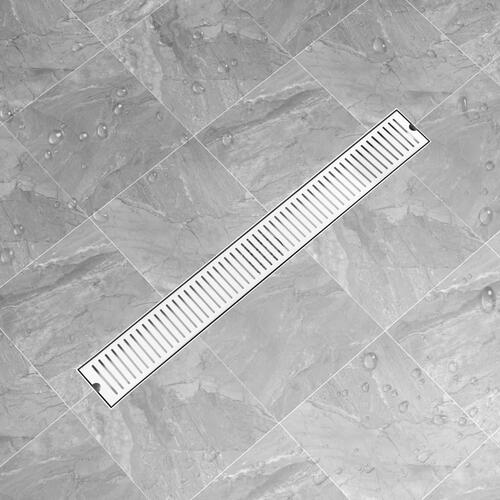 Gulvafløb 93x14 cm rustfrit stål