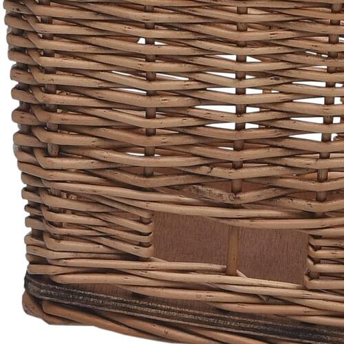 Cykelkurv med låg til styr 55x31x36 cm naturlig pil