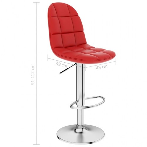 Barstol kunstlæder vinrød