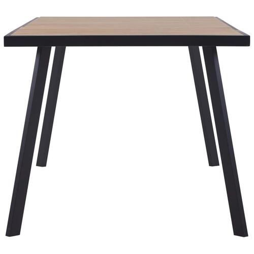 Spisebord 180x90x75 cm MDF lyst træ og sort