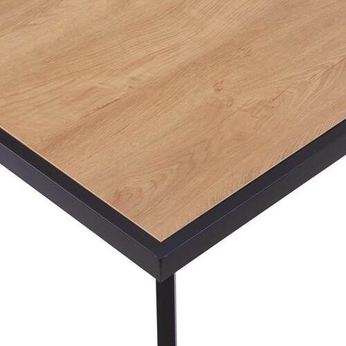 Spisebord 180x90x75 cm MDF lyst træ og sort