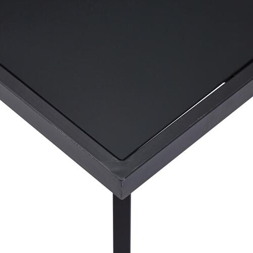Spisebord 120x60x75 cm hærdet glas sort