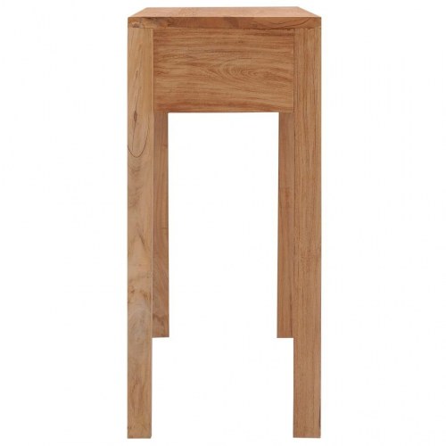 Konsolbord 110 x 35 x 75 cm i massivt teaktræ med 3 skuffer