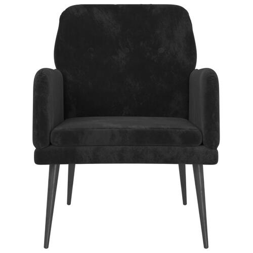 Lænestol 62x79x79 cm velour sort