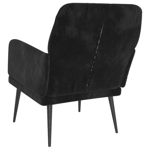 Lænestol 62x79x79 cm velour sort