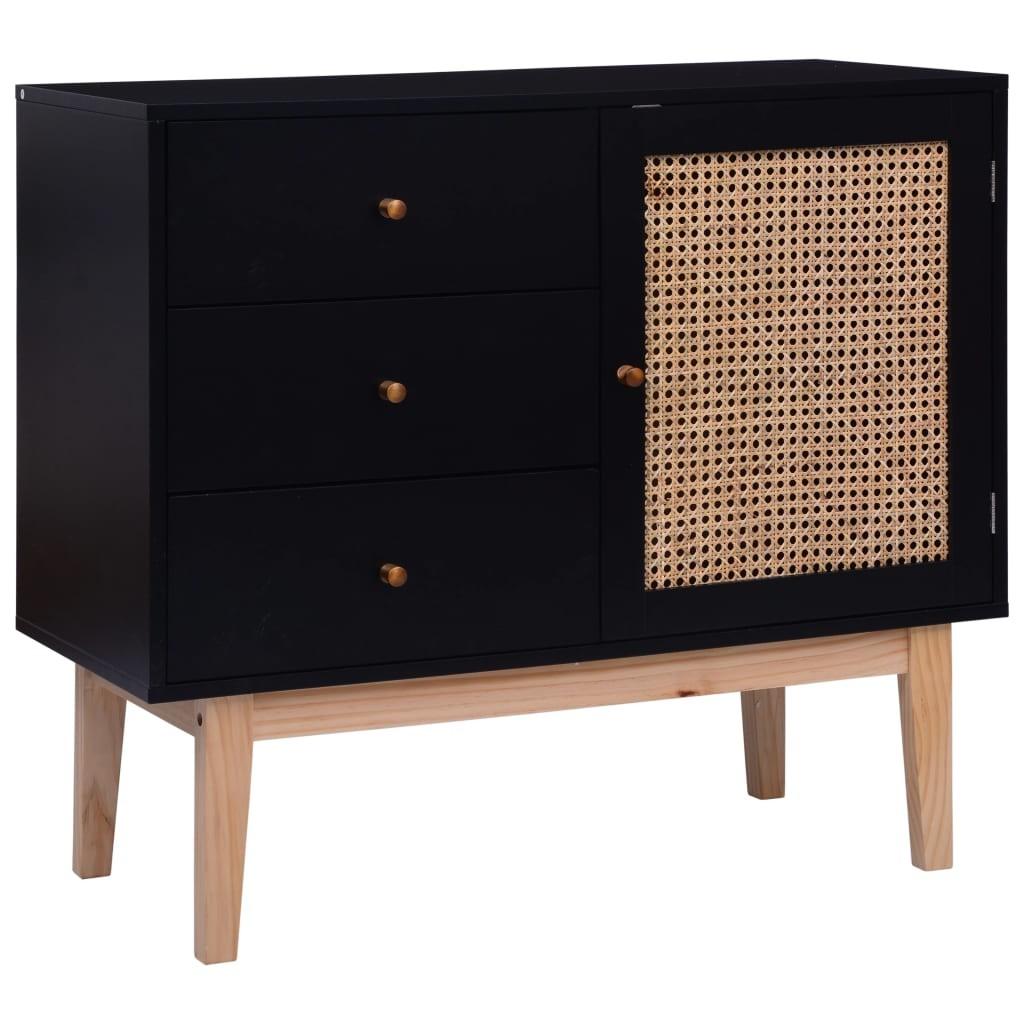 Skænk 88,5x40x80 cm MDF sort