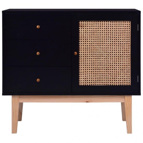 Skænk 88,5x40x80 cm MDF sort