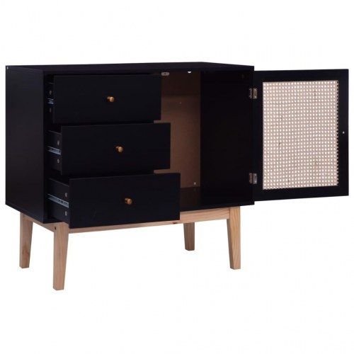 Skænk 88,5x40x80 cm MDF sort