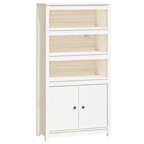 Skab 80x35x154 cm massivt fyrretræ hvid