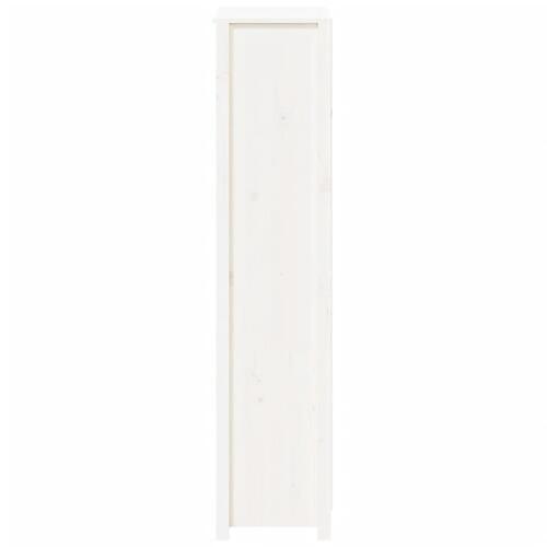 Skab 80x35x154 cm massivt fyrretræ hvid