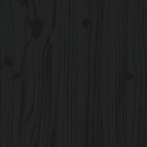 Skab 80x35x154 cm massivt fyrretræ sort