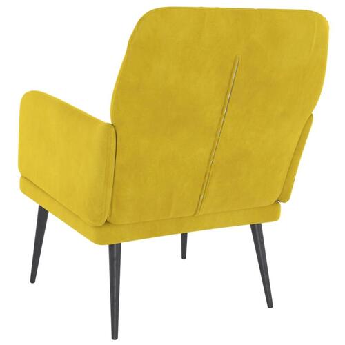 Lænestol 62x79x79 cm velour gul