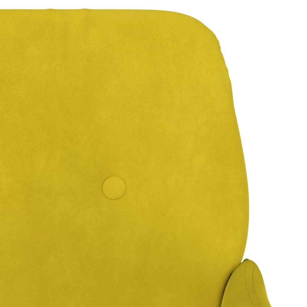 Lænestol 62x79x79 cm velour gul