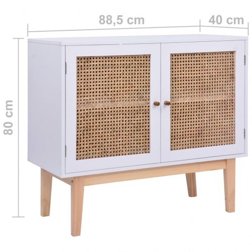 Skænk 88,5x40x80 cm MDF hvid