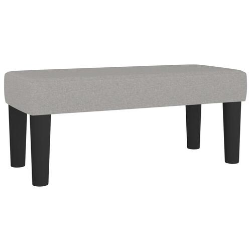 Bænk 70x30x30 cm stof lysegrå