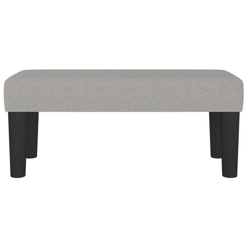 Bænk 70x30x30 cm stof lysegrå