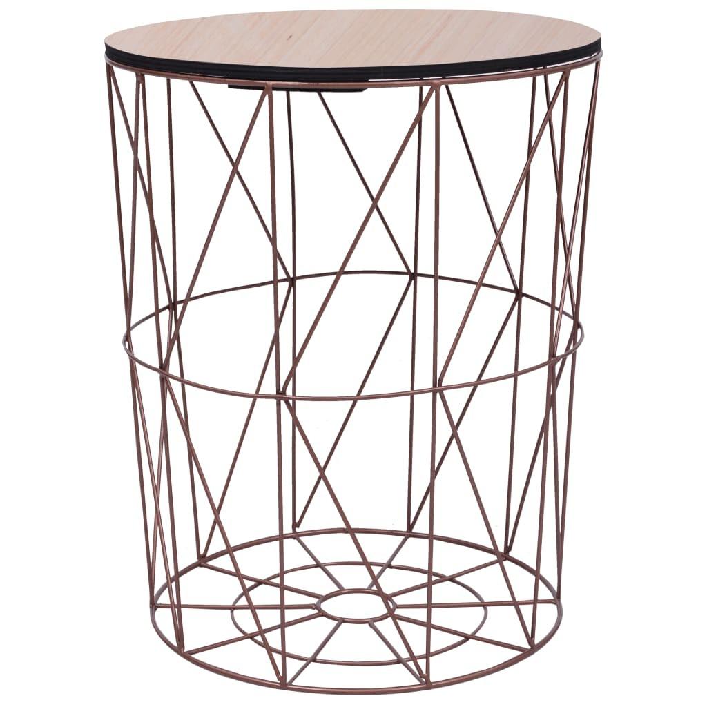 Sofabord Ø 47 cm kobberfarvet