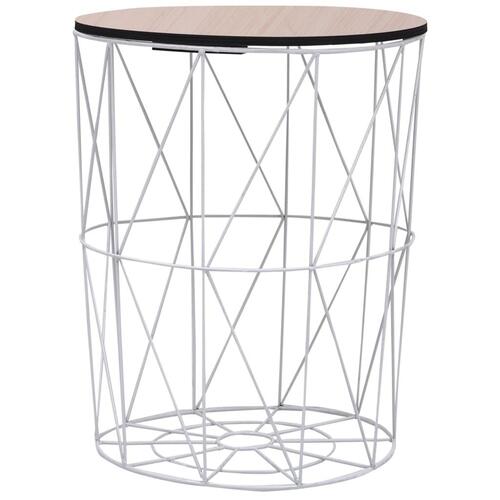 Sofabord Ø 47 cm hvid