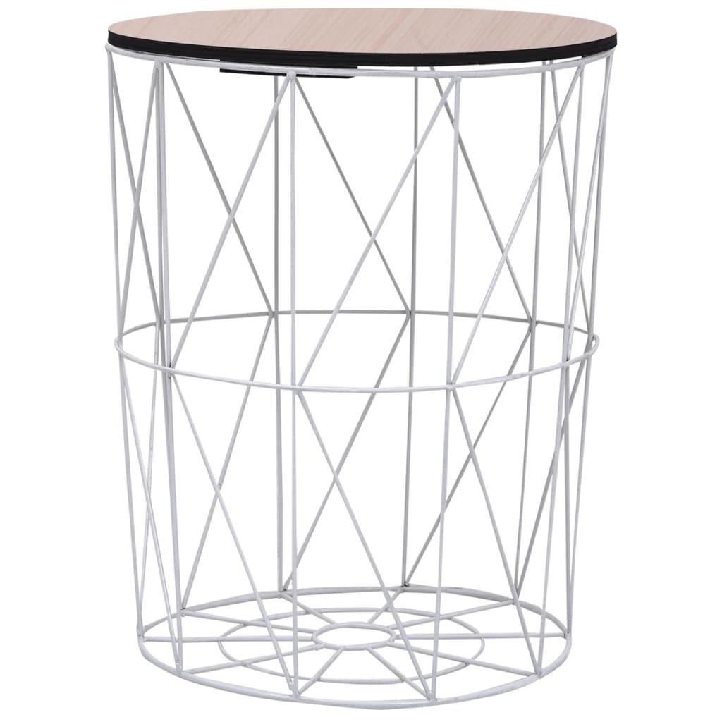 Sofabord Ø 47 cm hvid