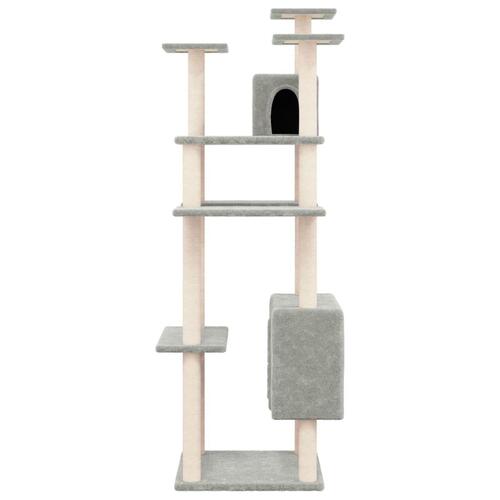 Kradsetræ med sisalstolper 162 cm lysegrå