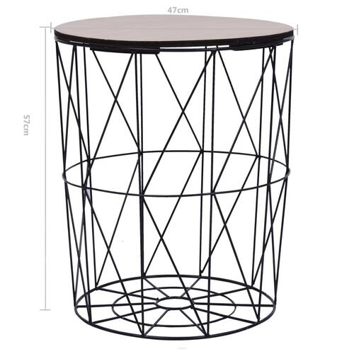 Sofabord Ø 47 cm sort