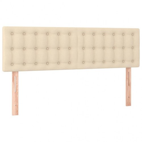 Kontinentalseng med madras 140×200 cm - stof, cremefarvet