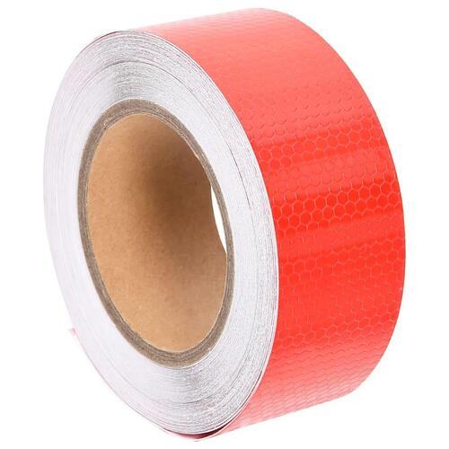 Reflekstape 5 cm x 20 m PVC rød