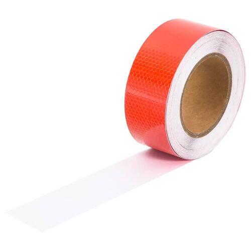 Reflekstape 5 cm x 20 m PVC rød