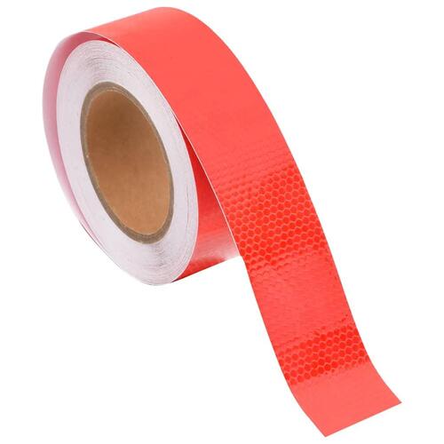Reflekstape 5 cm x 20 m PVC rød