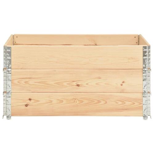 Palleramme 3 stk. 80x120 cm massivt fyrretræ