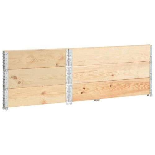 Palleramme 3 stk. 80x120 cm massivt fyrretræ