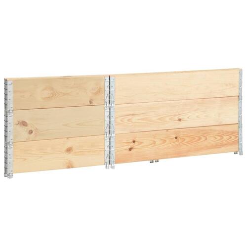 Pallerammer 3 stk. 50x100 cm massivt fyrretræ