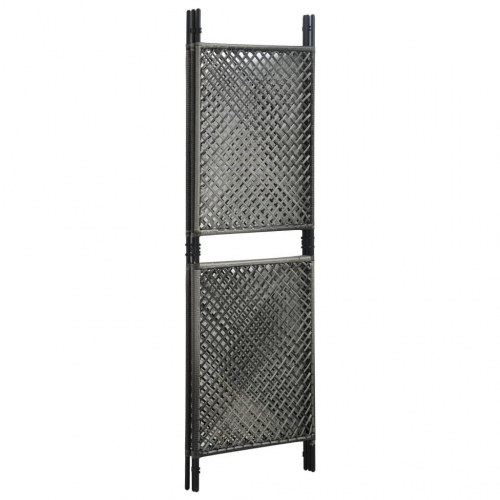3-panels rumdeler 180x200 cm polyrattan antracitgrå