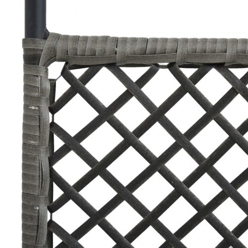 3-panels rumdeler 180x200 cm polyrattan antracitgrå