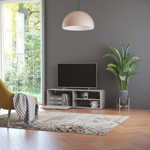 Tv-bord 120x34x37 cm konstrueret træ betongrå