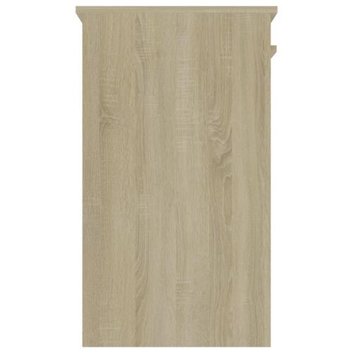 Skrivebord 90x45x76 cm konstrueret træ sonoma-eg