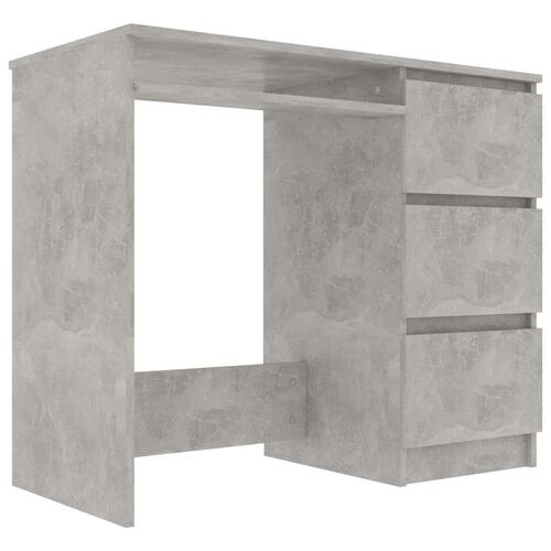 Skrivebord 90x45x76 cm konstrueret træ betongrå