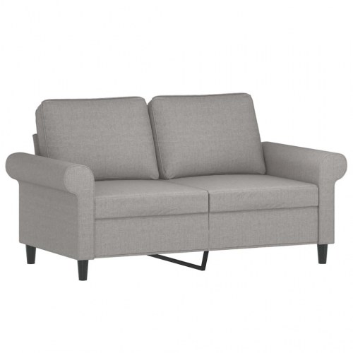 2-personers sofa i stof 120 cm lysegrå