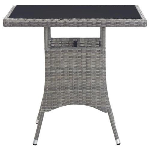Havebord 80 x 80 x 74 cm polyrattan antracitgrå