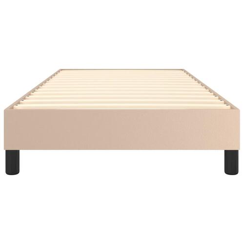 Sengeramme 100x200 cm kunstlæder cappuccinofarvet